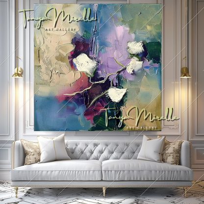 Luxury Abstract Oil Painting for Modern Interiors #353