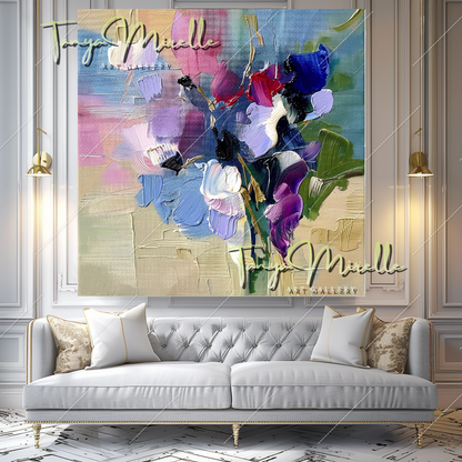 Luxury Abstract Oil Painting for Modern Interiors #353