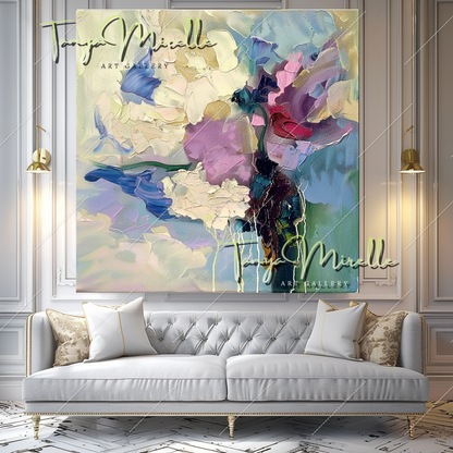 Luxury Abstract Oil Painting for Modern Interiors #353