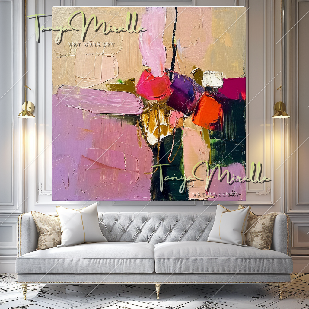 Original Textured Abstract Oil Painting, Large Wall Art #357