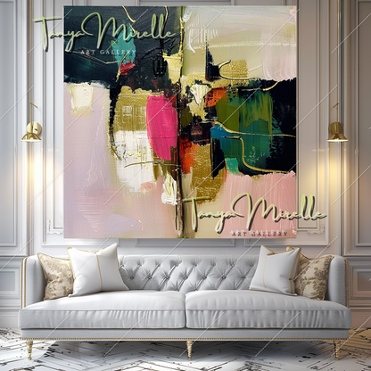 Palette Knife Abstract Painting, Large Canvas Wall Art #350
