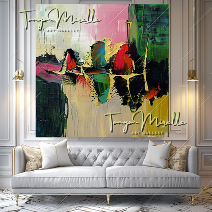 Palette Knife Abstract Painting, Large Canvas Wall Art #350