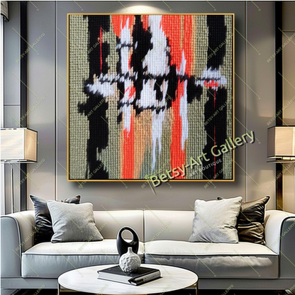 Cozy Abstract Canvas Print, Modern Bohemian Wall Art