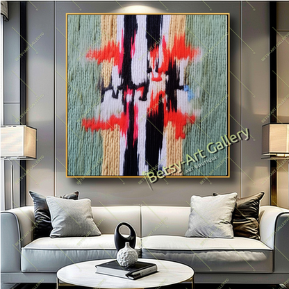 Cozy Abstract Canvas Print, Modern Bohemian Wall Art