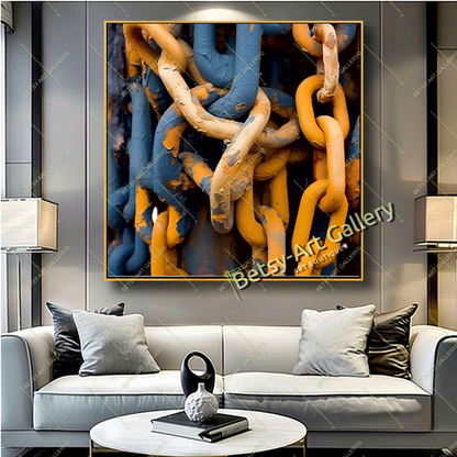 Industrial Chains Abstract Canvas Print