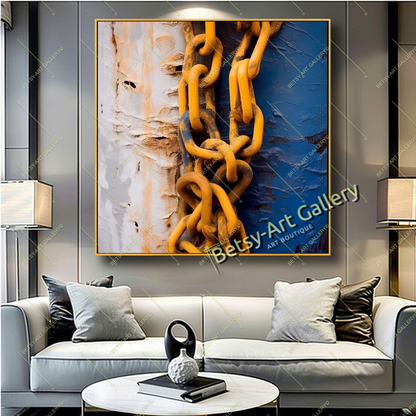 Industrial Chains Abstract Canvas Print