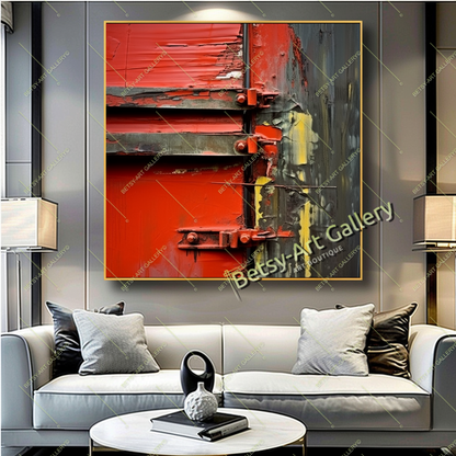 Colorful Abstract Canvas Print - Honeycomb Wall Art