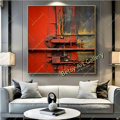 Colorful Abstract Canvas Print - Honeycomb Wall Art