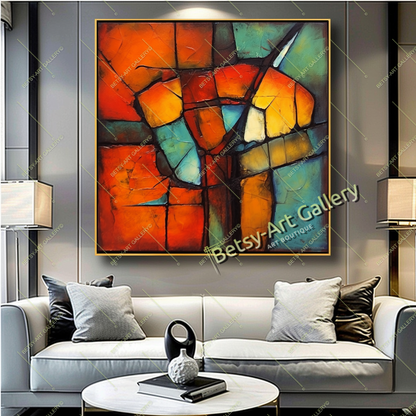 Industrial Chains Abstract Canvas Print
