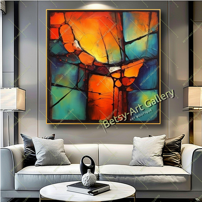 Industrial Chains Abstract Canvas Print