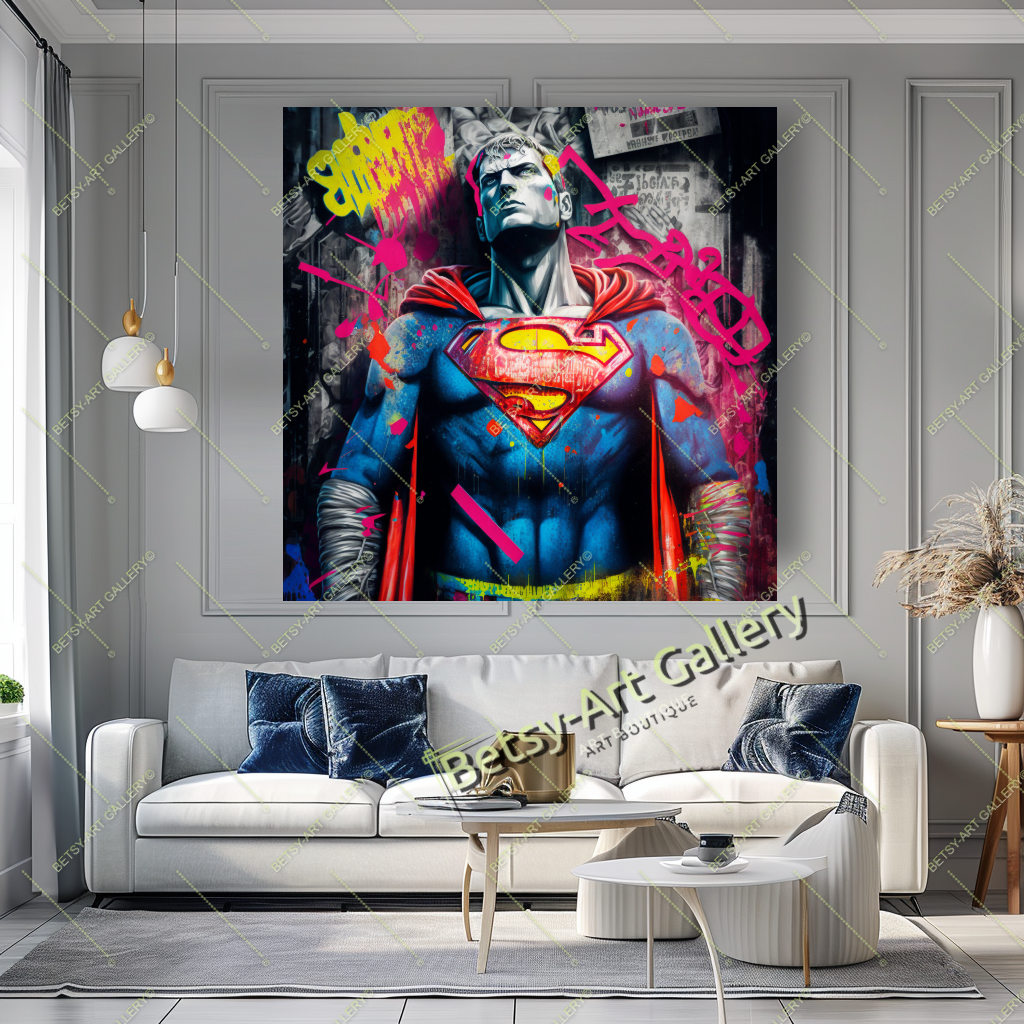 Dark Circus Clown Canvas Print – Creepy Colorful Wall Art