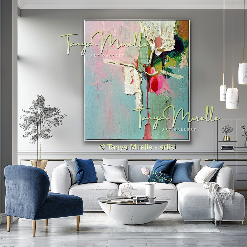Abstract Orchid Painting - Modern Floral Wall Art #176