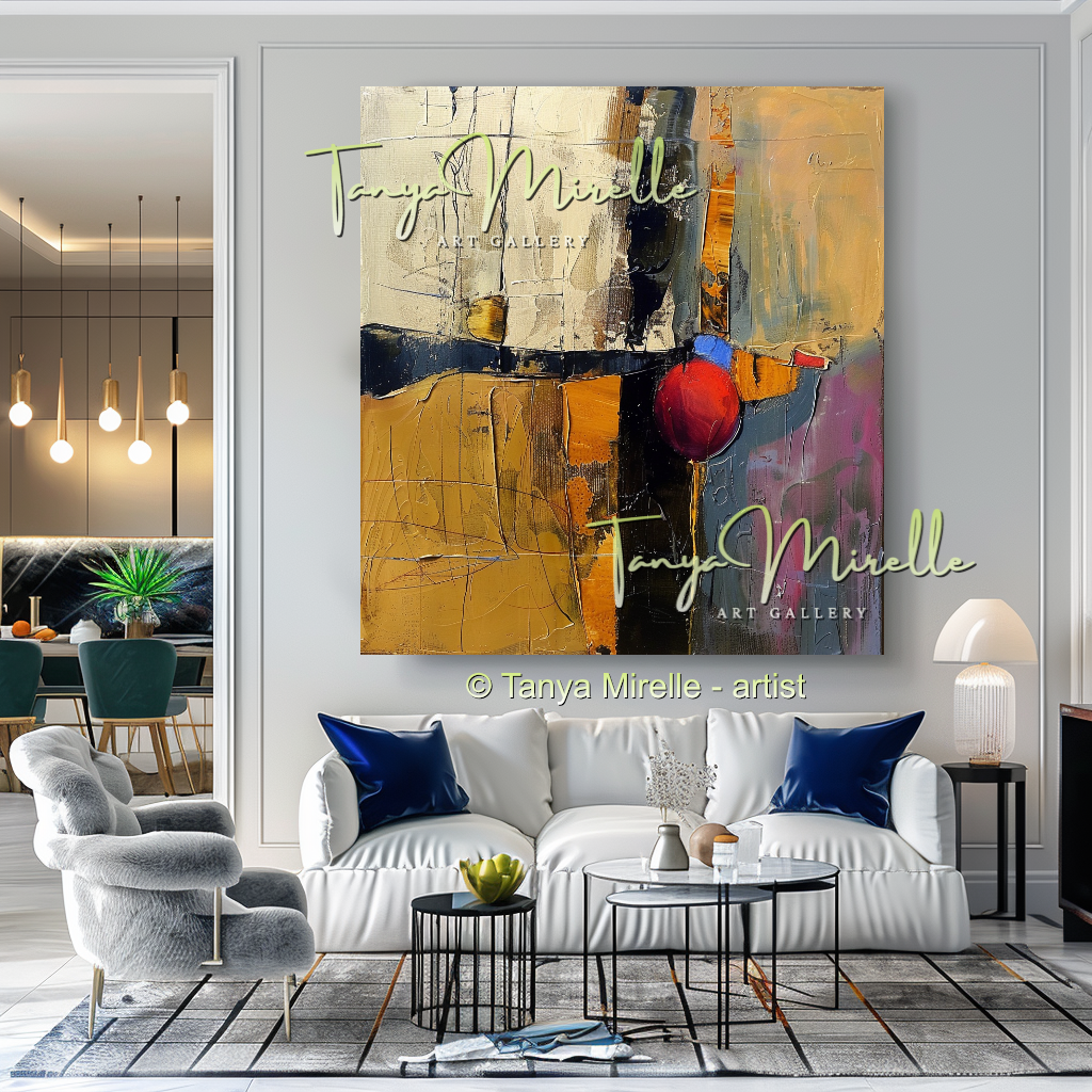Original Abstract Oil Painting, Impasto Texture on Canvas #243