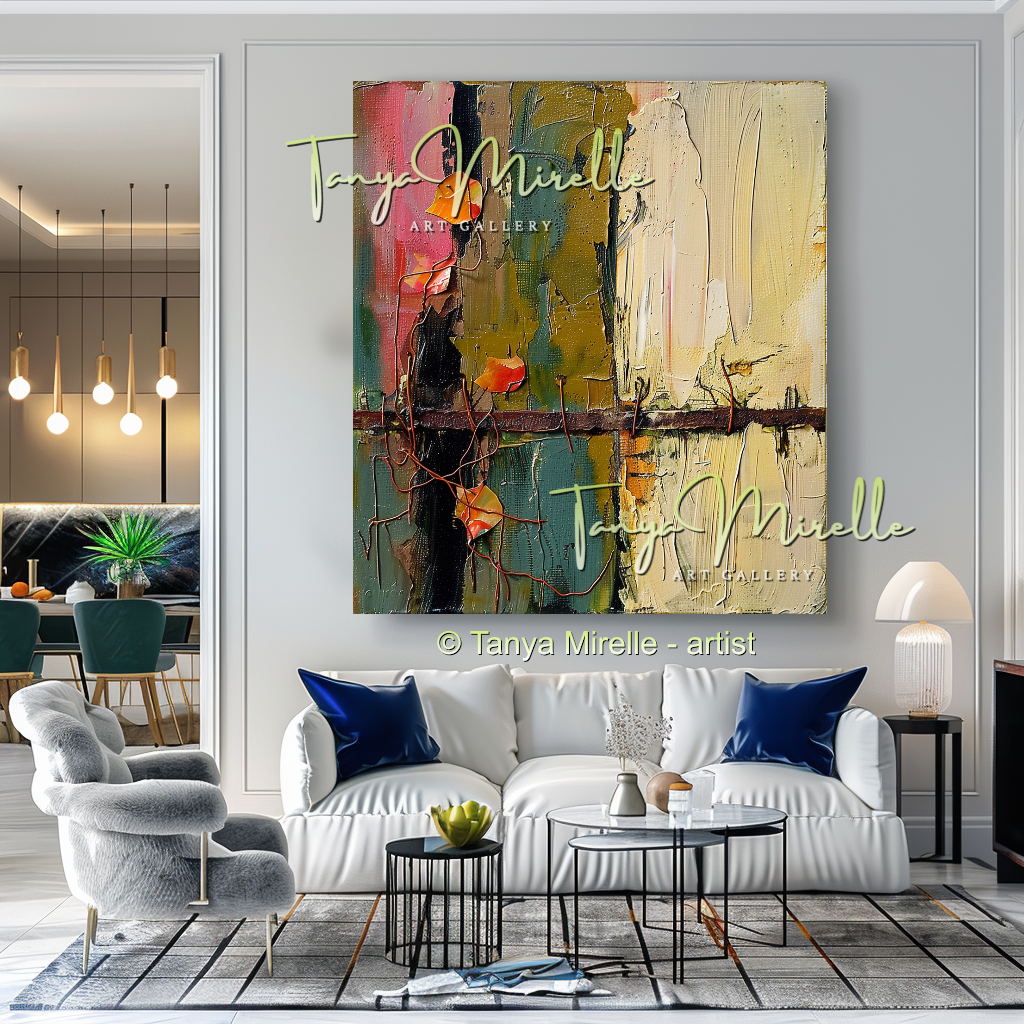 Textured Flower Oil Painting, Modern Floral Wall Art#245