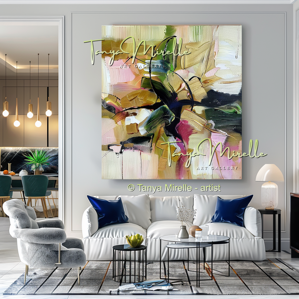 Palette Knife Abstract Oil Painting, Large Canvas Art #253