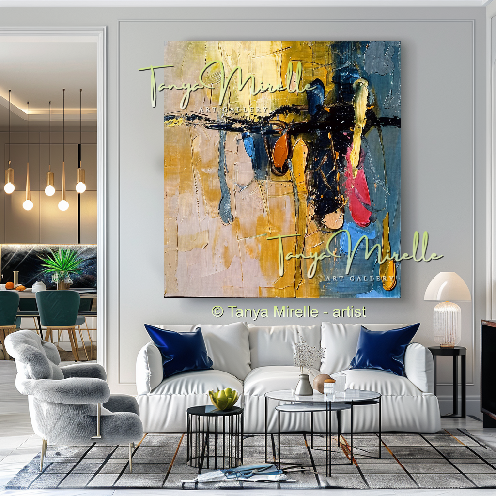 Bold Contemporary Abstract Oil Painting, Large Canvas Art #257