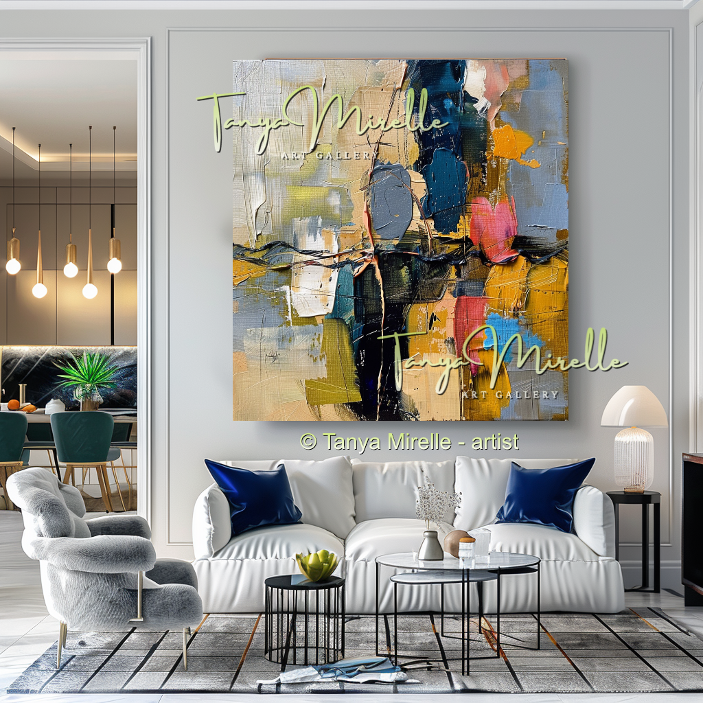 Bold Contemporary Abstract Oil Painting, Large Canvas Art #257