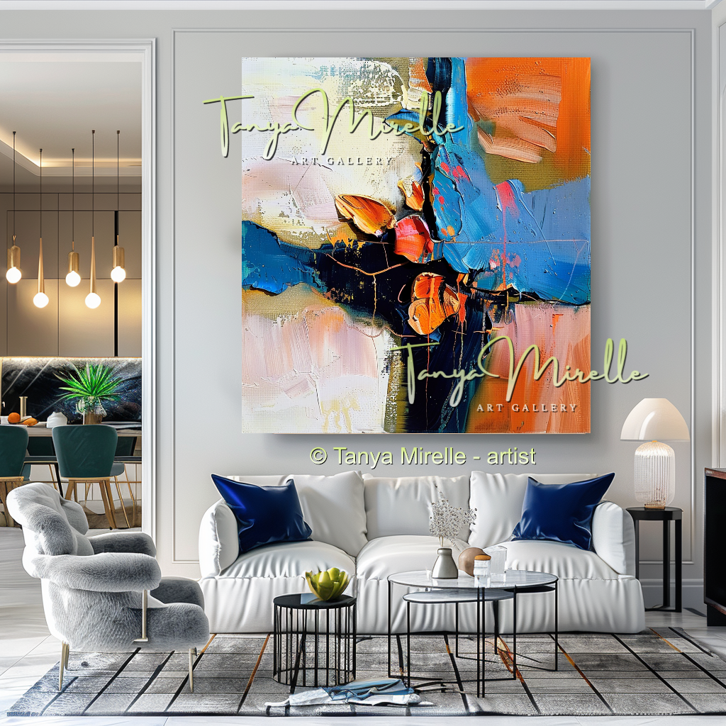 Modern Abstract Impasto Painting, Textured Home Decor #259