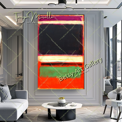 Mark Rothko Black Red Green - Modern Abstract Wall Art