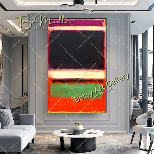 Mark Rothko Black Red Green - Modern Abstract Wall Art