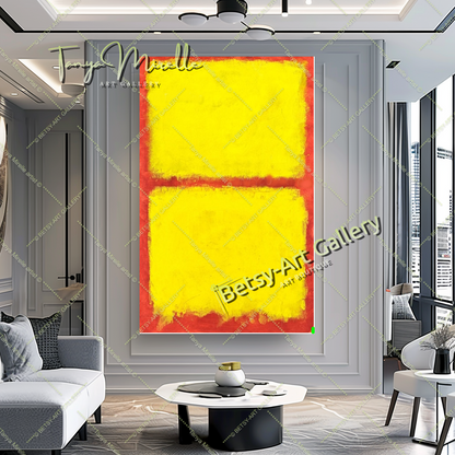 Red Yellow Mark Rothko Modern Abstract Paintings