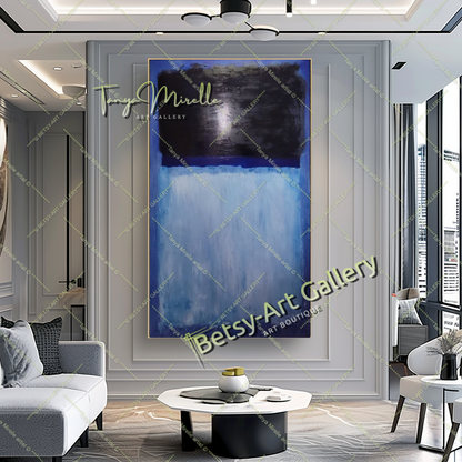 Mark Rothko Blue Black - Modern Abstract Wall Art