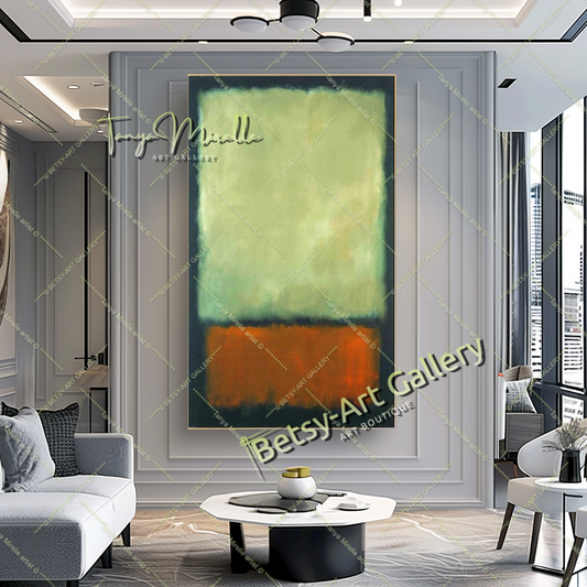 Mark Rothko Green Orange - Modern Abstract Wall Art