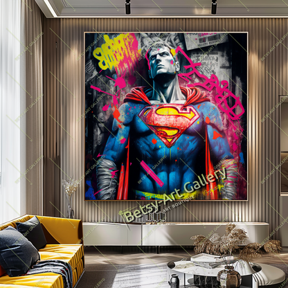 Dark Circus Clown Canvas Print – Creepy Colorful Wall Art