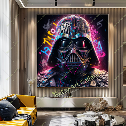 Dark Circus Clown Canvas Print – Creepy Colorful Wall Art