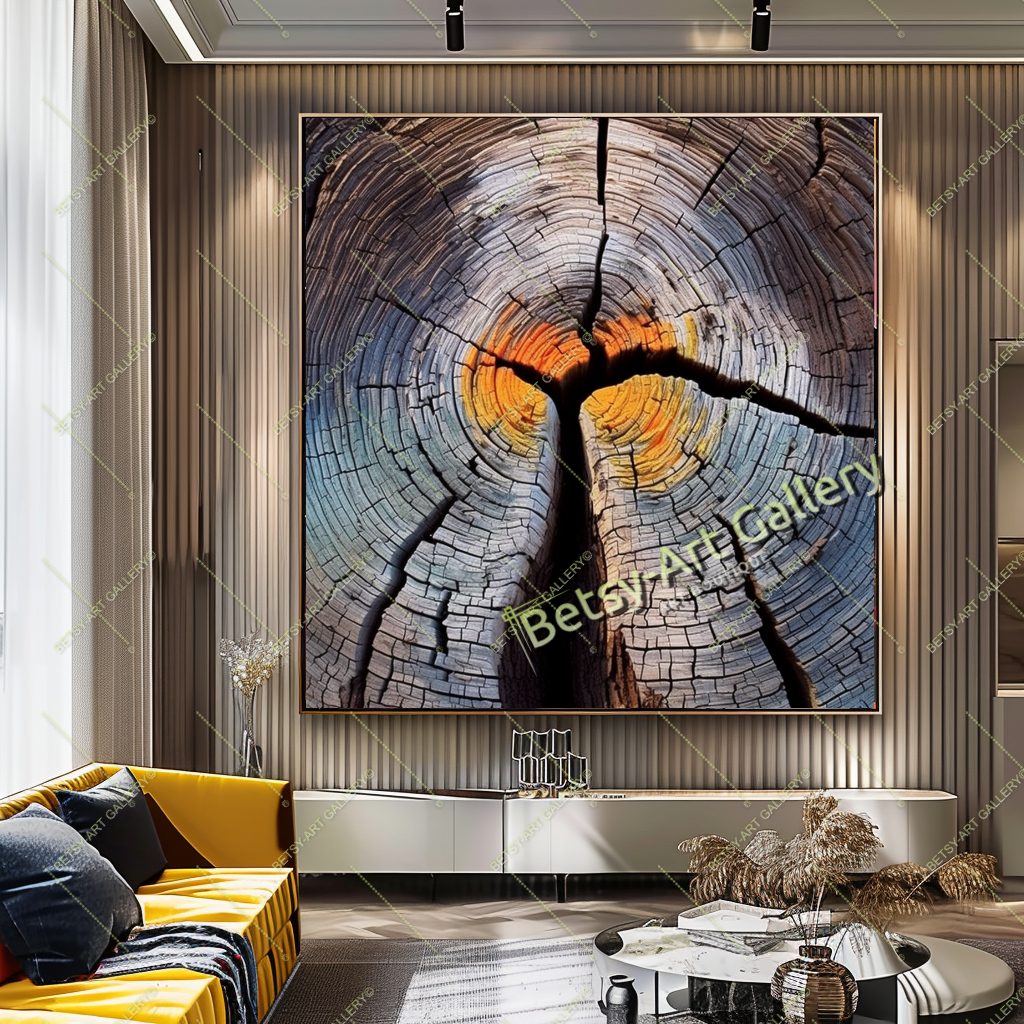 Abstract Tree Silhouette Art, Modern Nature Printed Canvas