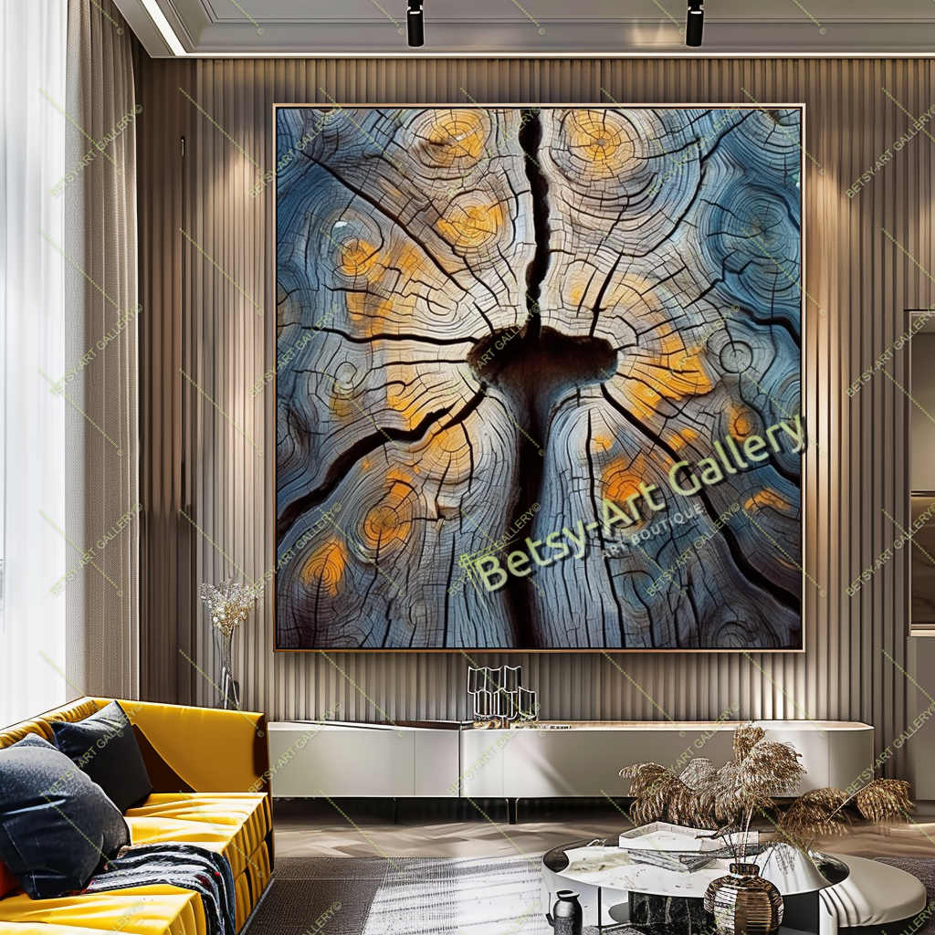 Abstract Tree Silhouette Art, Modern Nature Printed Canvas