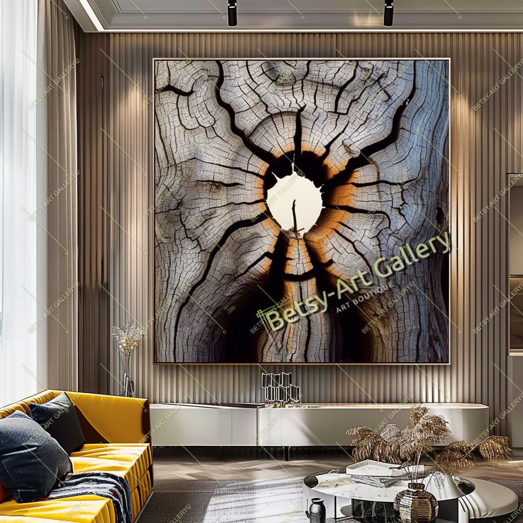 Abstract Tree Silhouette Art, Modern Nature Printed Canvas