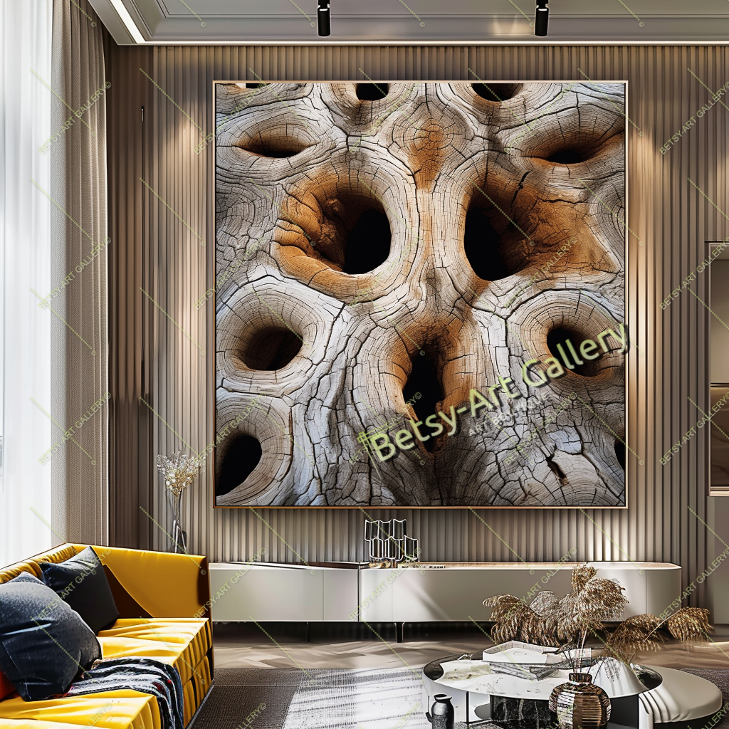 Abstract Tree Canvas Print, Modern Nature Wall Art