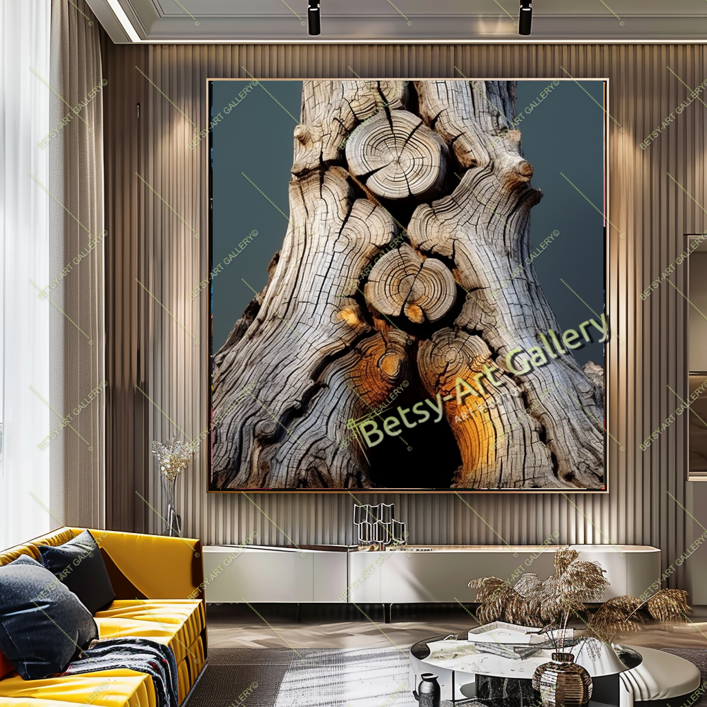 Abstract Tree Silhouette Art, Modern Nature Printed Canvas