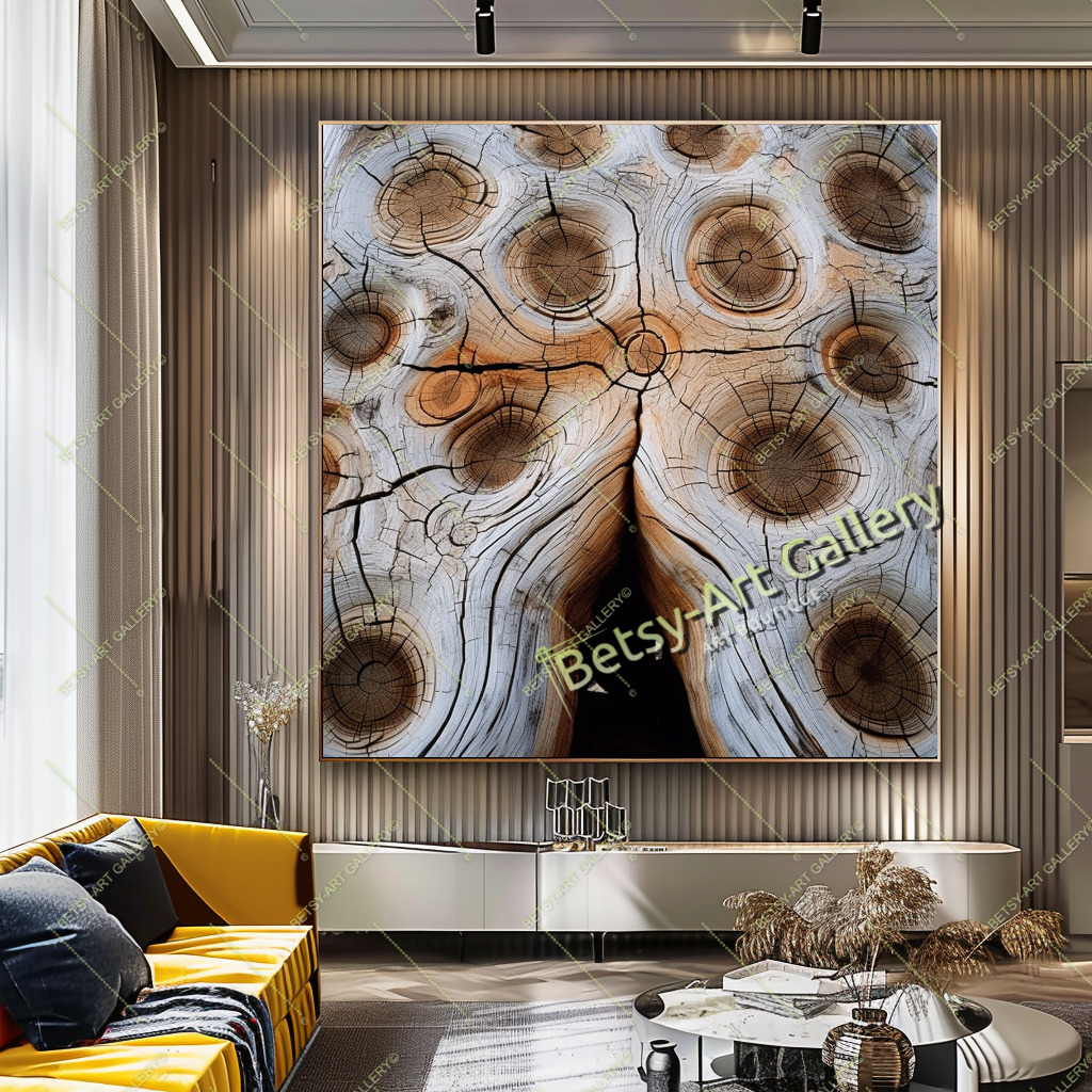 Abstract Tree Canvas Print, Modern Nature Wall Art