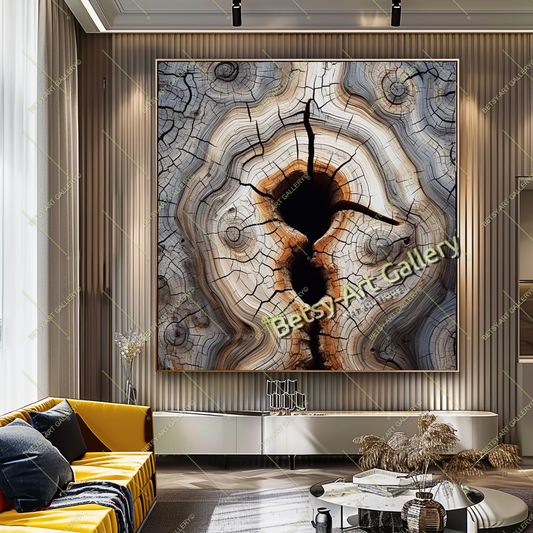 Abstract Tree Canvas Print, Contemporary Forest Printed Canvas