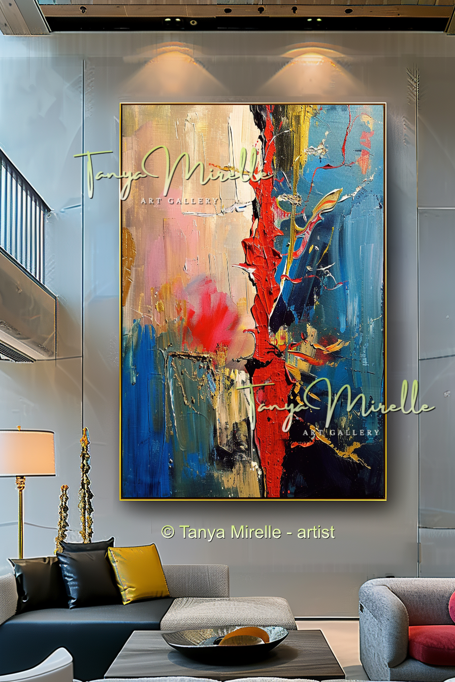 {{ product.title }} canvas artwork by Tanya Mirelle – modern wall decor – original artwork for home, living room, office, or gallery