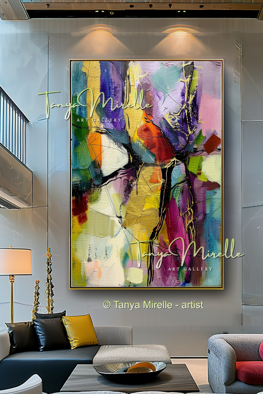 Vivid Color Modern Abstract Impasto Painting #144