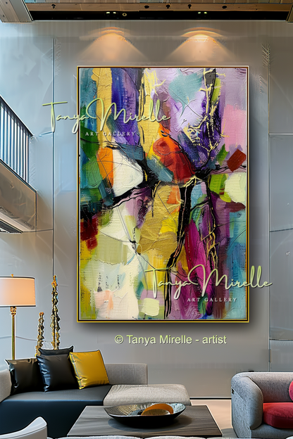 Vivid Color Modern Abstract Impasto Painting #144