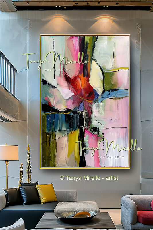 Vivid Color Modern Abstract Impasto Painting #144