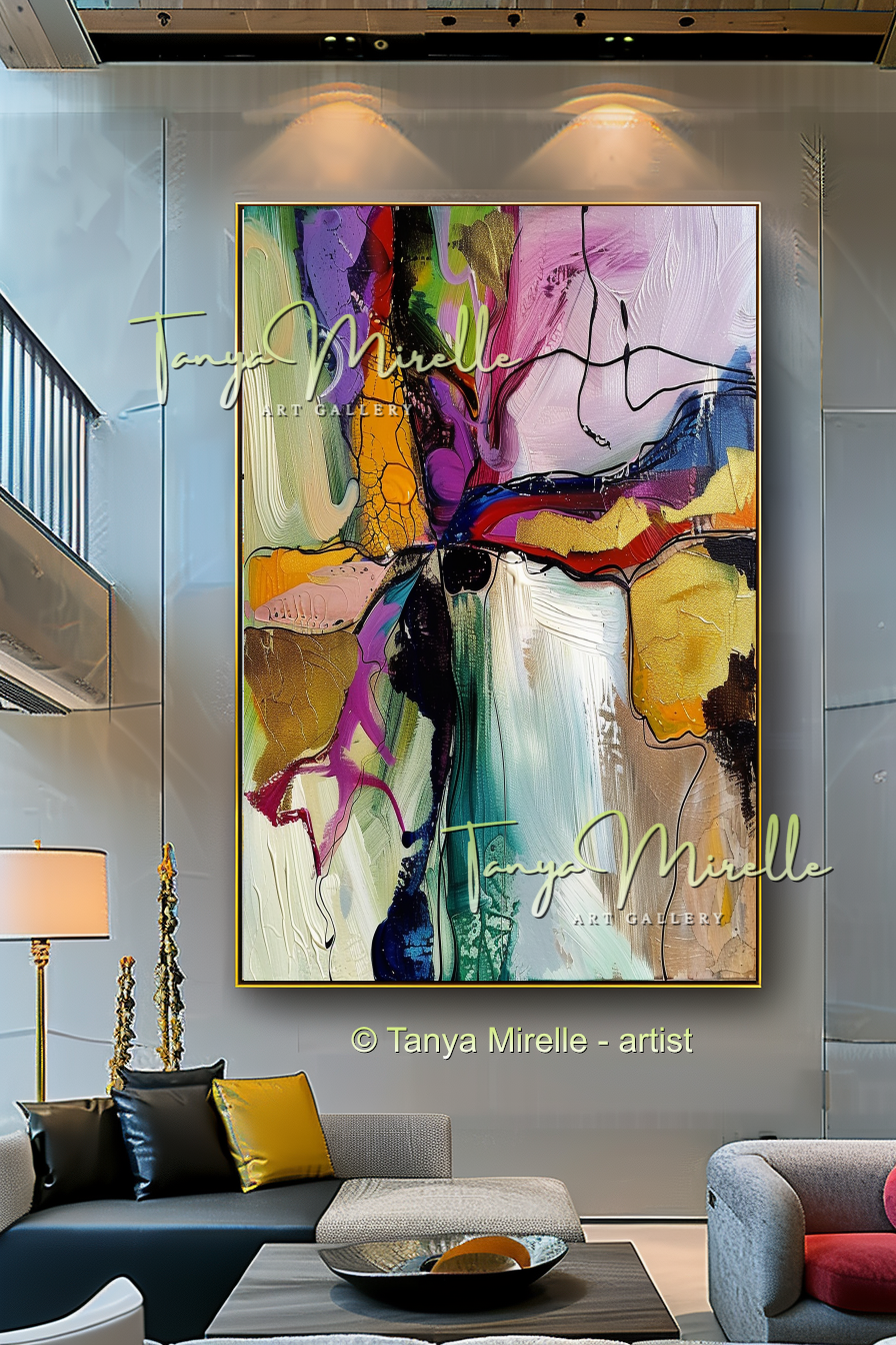 Vivid Color Modern Abstract Impasto Painting #144
