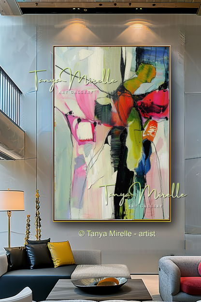 Vivid Color Modern Abstract Impasto Painting #144
