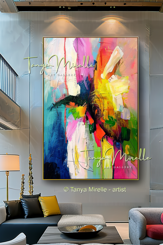 Vibrant Colorful Modern Abstract Impasto Painting #149