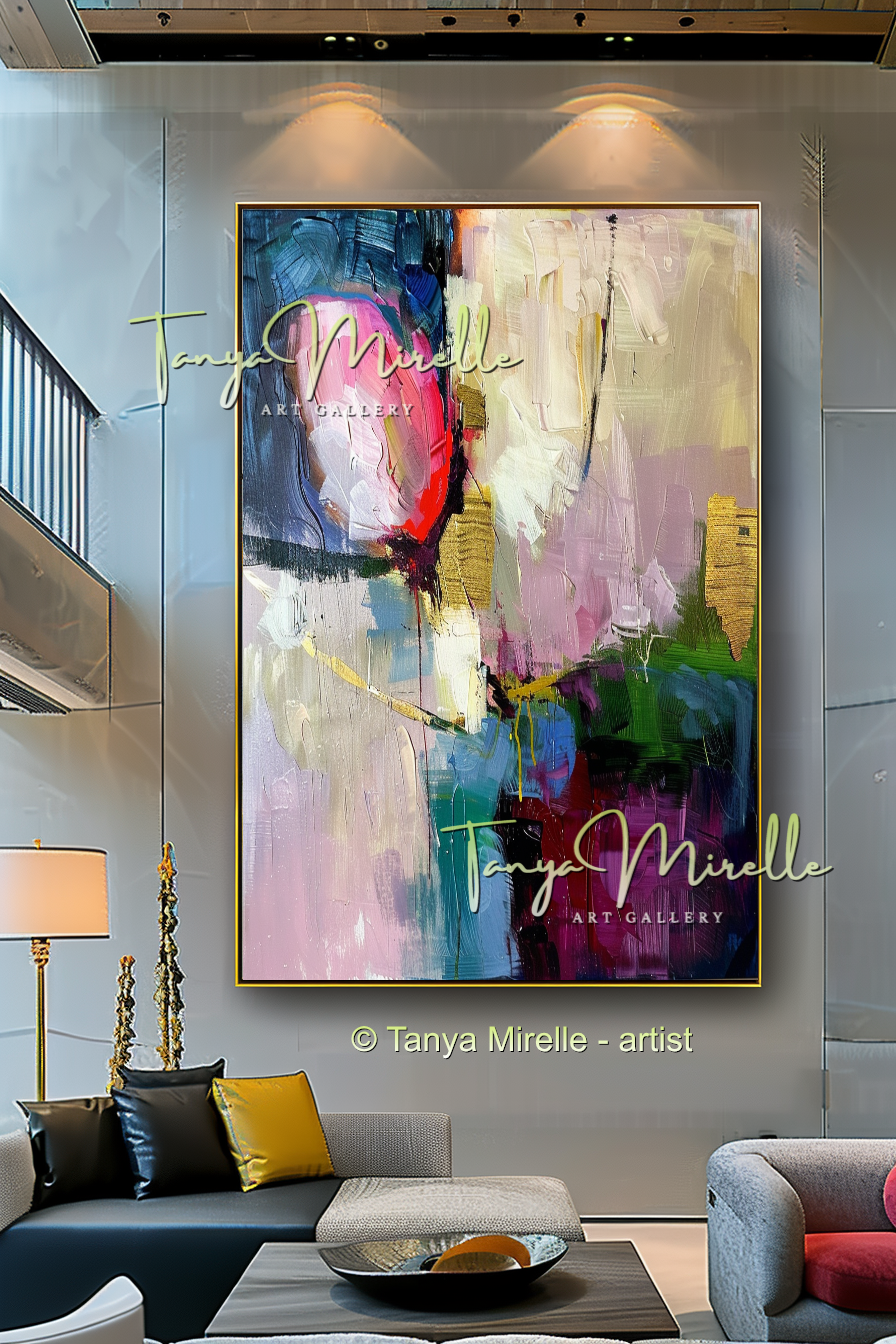 {{ product.title }} canvas artwork by Tanya Mirelle – modern wall decor – original artwork for home, living room, office, or gallery