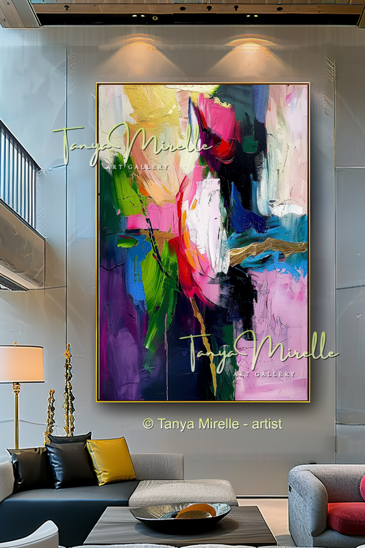 Colorful Floral Modern Abstract Impasto Painting #150