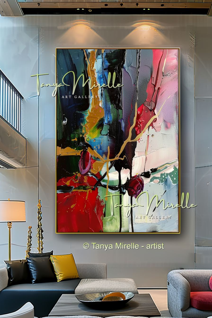 {{ product.title }} canvas artwork by Tanya Mirelle – modern wall decor – original artwork for home, living room, office, or gallery