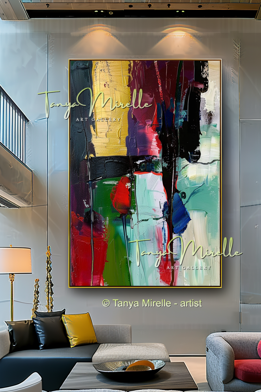 {{ product.title }} canvas artwork by Tanya Mirelle – modern wall decor – original artwork for home, living room, office, or gallery