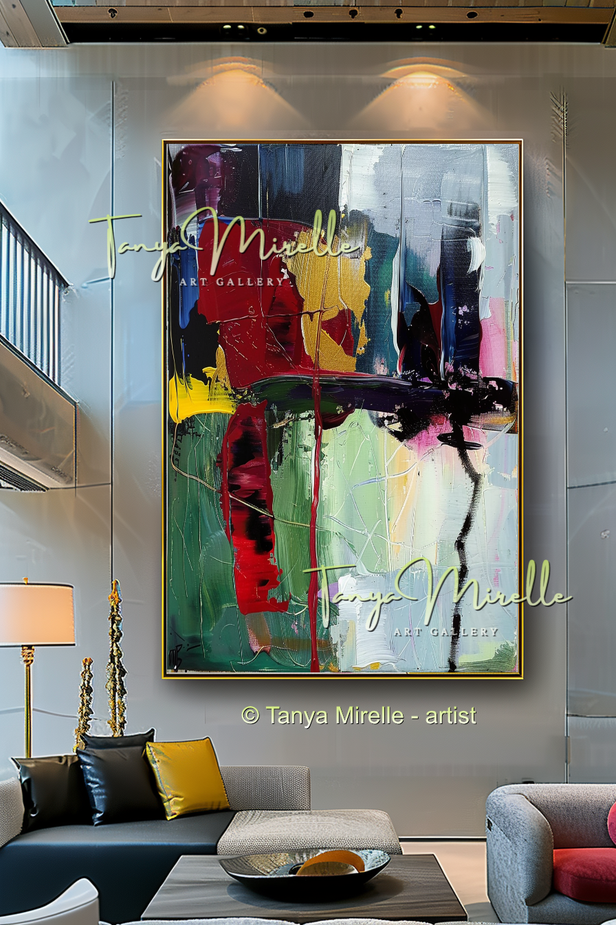 {{ product.title }} canvas artwork by Tanya Mirelle – modern wall decor – original artwork for home, living room, office, or gallery