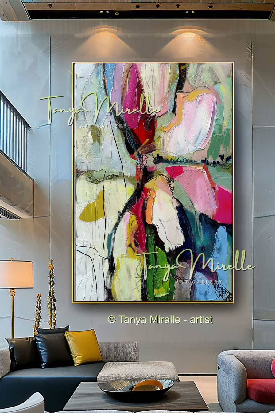 Multicolored Modern Abstract Impasto Painting #143