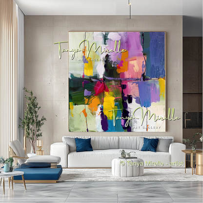 Hand-Painted Abstract Oil Art - Modern Wall Art #189